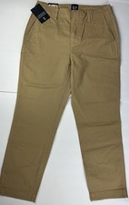 New Gap Women's Size Slim Ankle Chino Pants Tan Cotton Blend Size 12 NWT