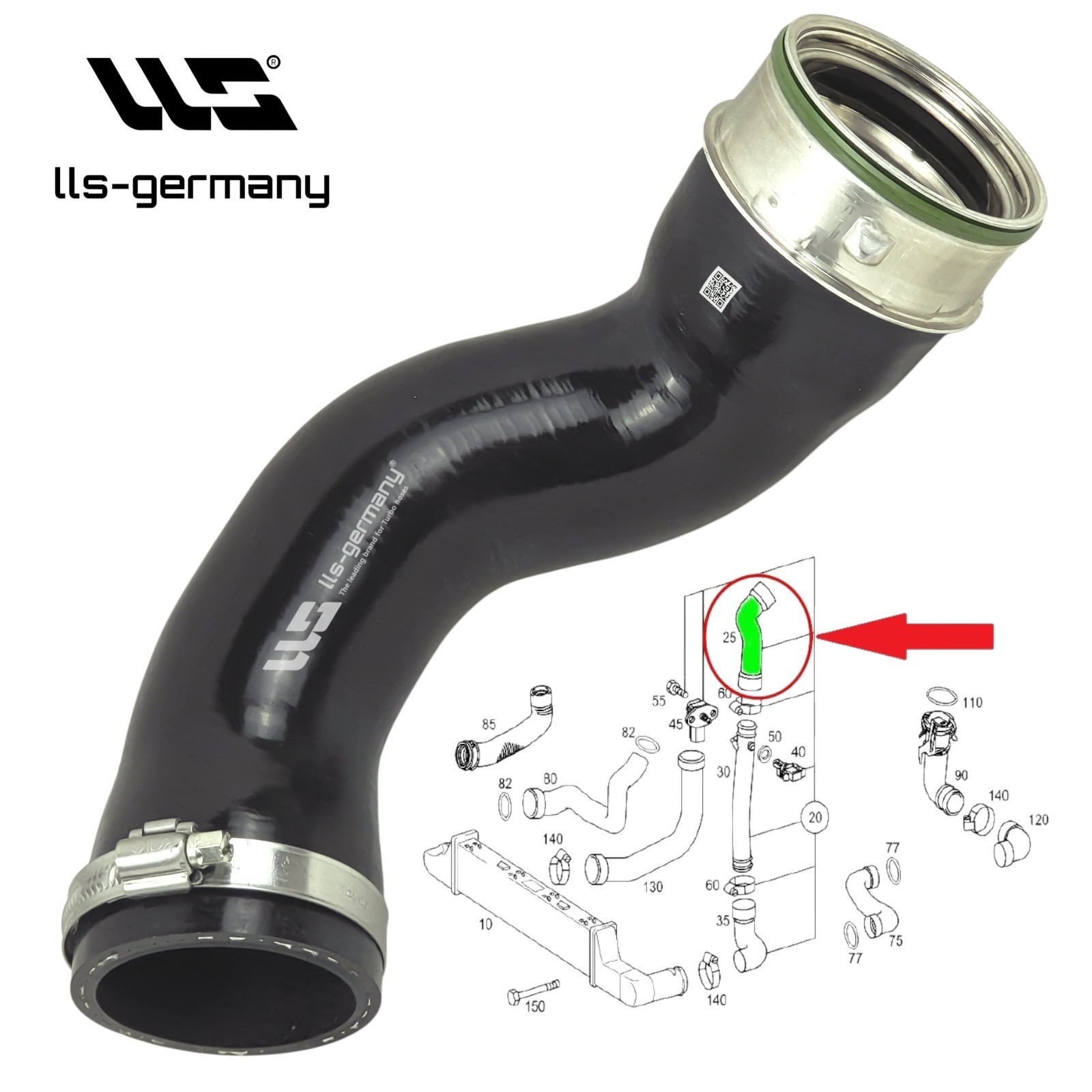 Turbo Hose For Mercedes E-Class T-Modell S210 200 CDI 220 CDI 270 CDI