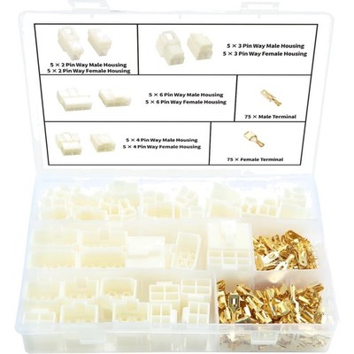 Steckverbinder Set 2 3 4 6 Pin Kfz Elektrokabel Stecker Gehäuse Kupfer