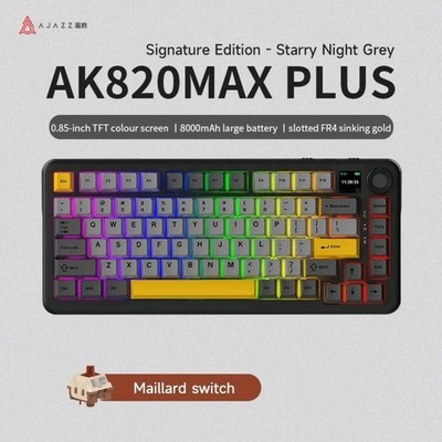 AJAZZ AK820MAX PLUS Mechanische Tastatur   RGB, TFT-Display, Kabellose
