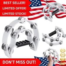 Durable Multi-Color Tambourine with Crisp Sound - Ideal for Music Enthusiasts