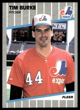 1989 Fleer Tim Burke Montreal Expos #372