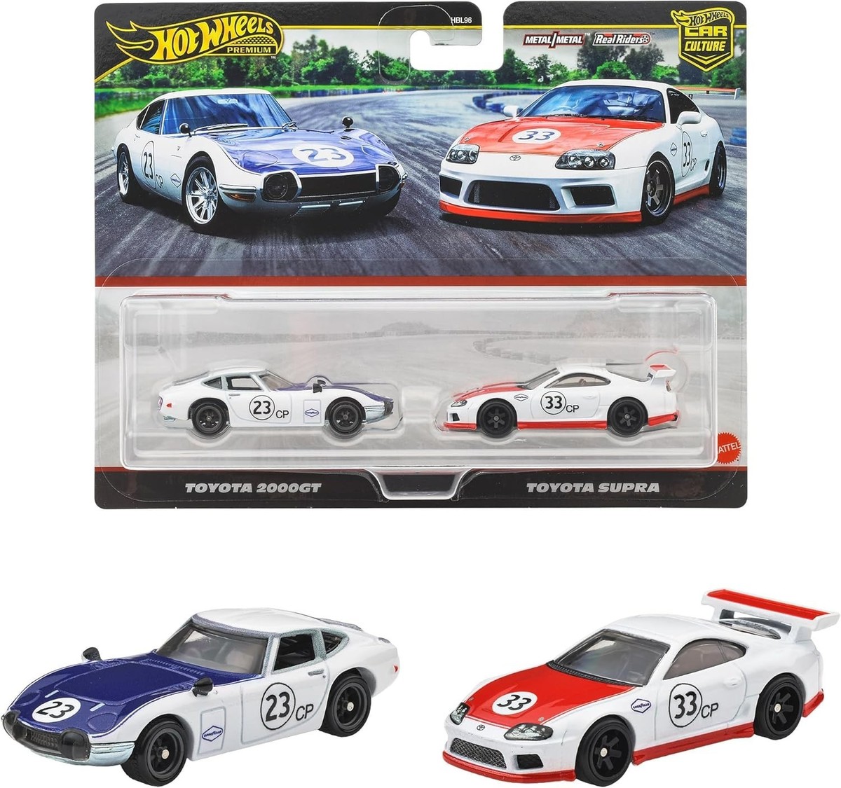 New Hot Wheels JBL03 Premium 2 Pack Toyota 2000GT / Toyota Supra