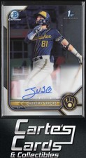 Jheremy Vargas 2022 Bowman Chrome #CPA-JVG Prospect Autographs Milwaukee Brewers