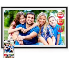 Smart WiFi Digital Picture Frame - 15.6-inch Full HD Touchscreen, 64GB Electr...