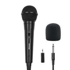 Handheld Wired Microphone, Cardioid Dynamic Vocal Mic with 13ft Cable and ON/...