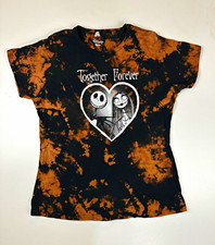 Disney Jack Skellington & Sally Together Forever Tie-Dye Tee Womens M