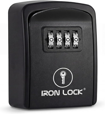   Key Lock Box Wall Mount   Waterproof Heavy Duty Metal Lock Box for Keys with 4