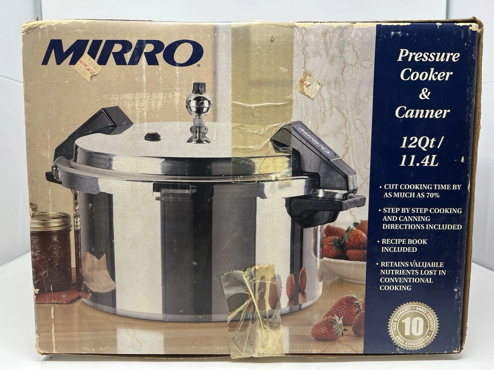 Mirro 12 QT Quart Pressure Cooker Canner 92012 Vintage NOS Open Box Never Used