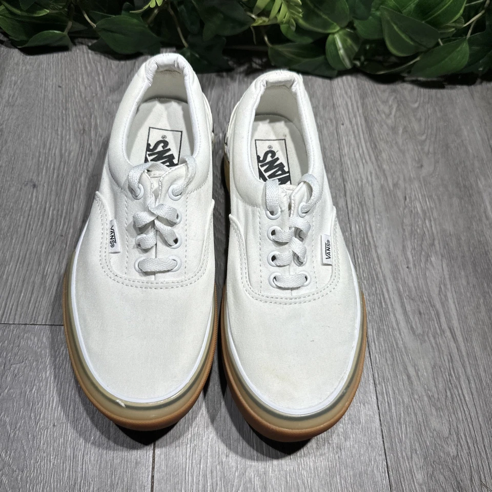 Zapatillas deportivas Vans Era apiladas a cuadros blancas de goma para mujer 7 Foto 2 de 4