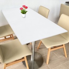 Fitted Tablecloth Fit 5ft Rectangle Table, Table Cover 60"x30", White 