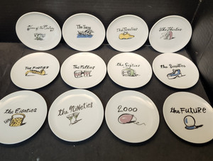 Potterybarn Millennium Coasters Mini Tapas Plates Original Box Extra Nice