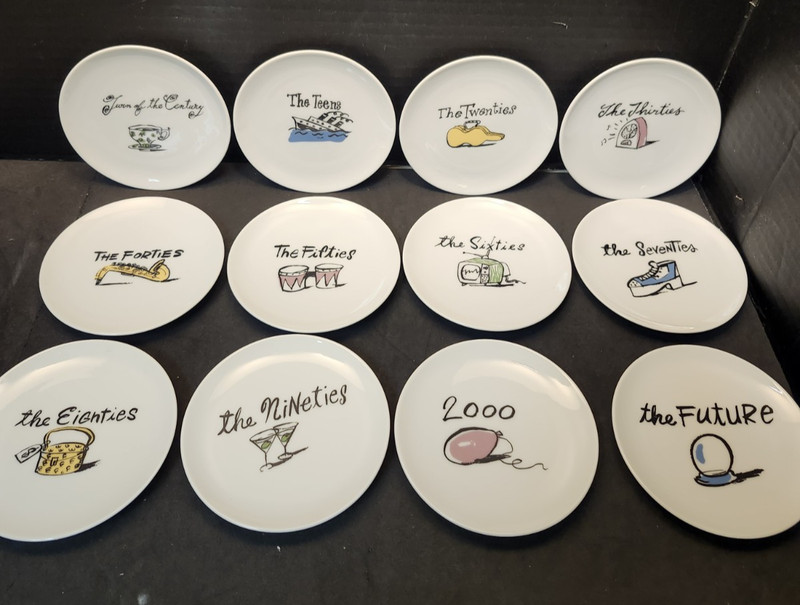 Potterybarn Millennium Coasters Mini Tapas Plates Original Box Extra Nice
