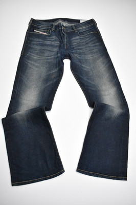 Diesel Zathan Jeans Men's W33 L30 Regular Bootcut Stretch Indigo Wash 008B2