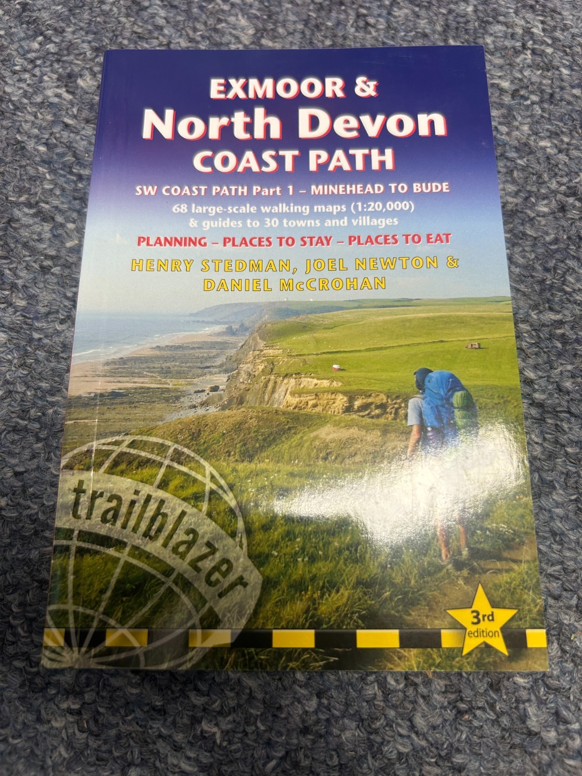 Exmoor & North Devon Coast Path Trailblazer Walking Guide (Paperback) NEW