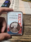 1990-S Proof Silver Eagle 1 oz NGC Golden Gate Bridge NGC PF70