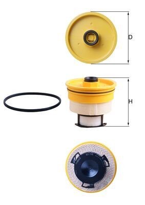 Mahle Kraftstofffilter Filtereinsatz FüR Toyota Land Cruiser 200 4.5 D-4D-image