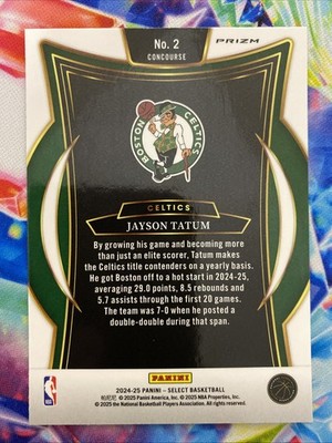 2024-25 Panini Select #2 Jayson Tatum Orange Flash Prizm | eBay