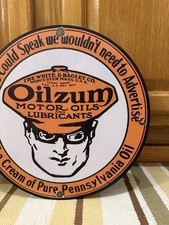 Oilzum プレート 看板 サイン USA モーターオイル アメリア hTE1