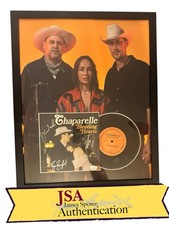 CHAPARELLE SIGNED BLEEDING HEARTS 7" VINYL FRAMED JSA COA BIG 16x20 CUSTOM FRAME