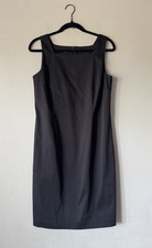 Talbots Black Striped Sheath Dress Women's Size Petite 8P Sleeveless Lined
