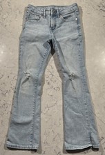 GAP Bootcut Jeans Girls 10 Light Wash Slim Cotton Stretch Comfort Casual Logo