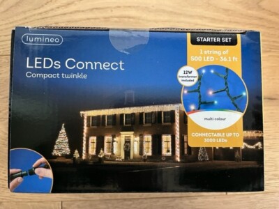 *NEW* LED Compact twinkle Lights Multicolor, 500 Lights, 36.1  FACTORY SEALED