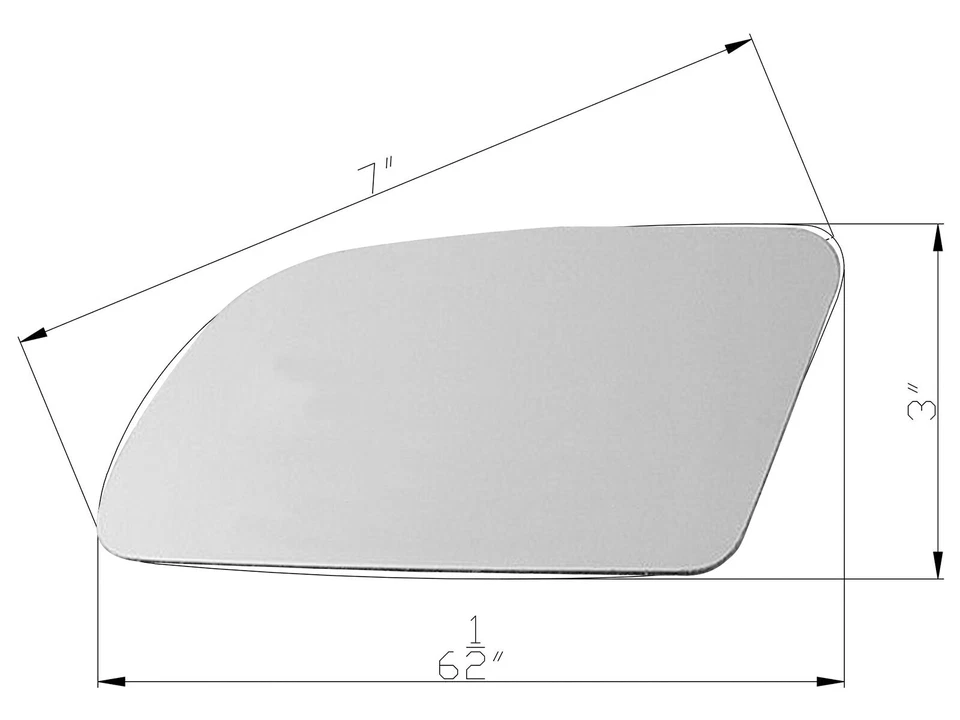 Espejo de vidrio con almohadillas lado izquierdo para 82-96 CORVETTE CAMARO FIERO FIREBIRD Foto 4 de 4