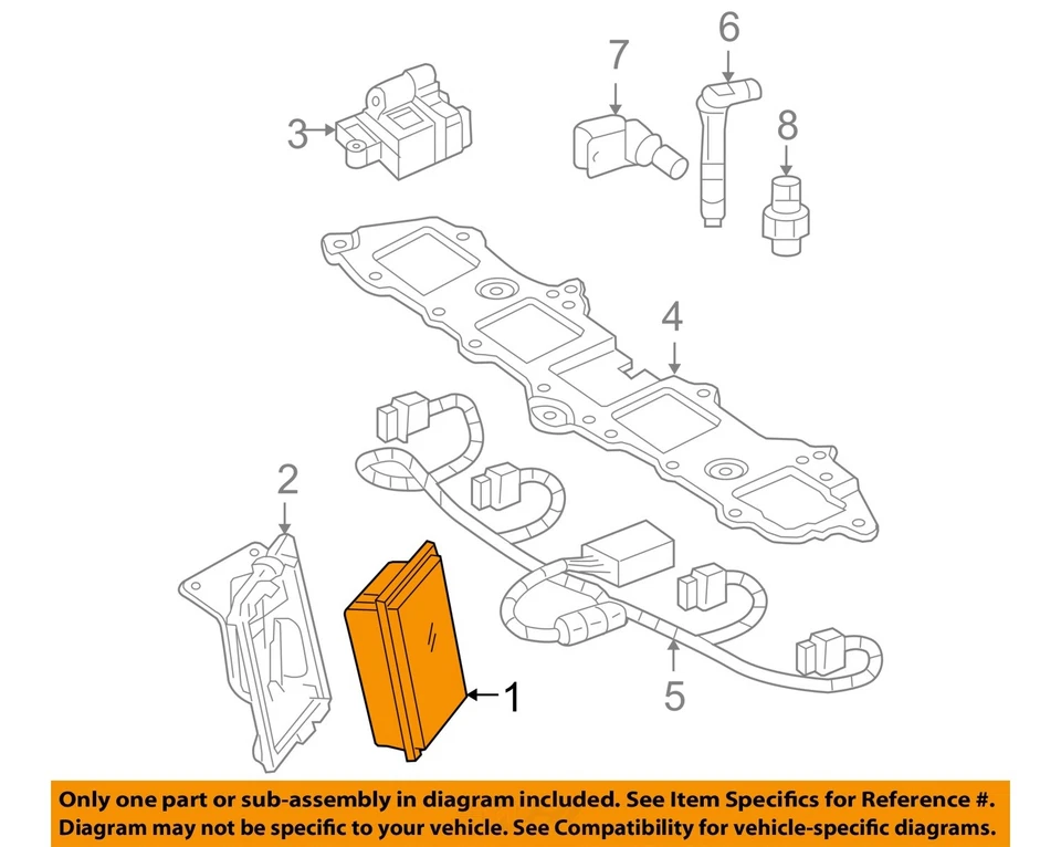 Used Engine Control Module (ECM) fits: 2011 Chevrolet Express 2500 van Electroni - Imagem 3 de 4