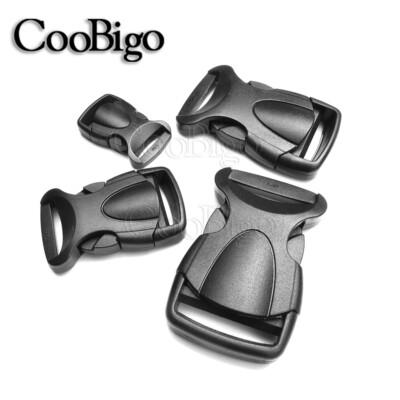 2x Plastic 3/4''~1-1/2'' Side Release Buckle Clips For Webbing DIY Bag Strap Craft