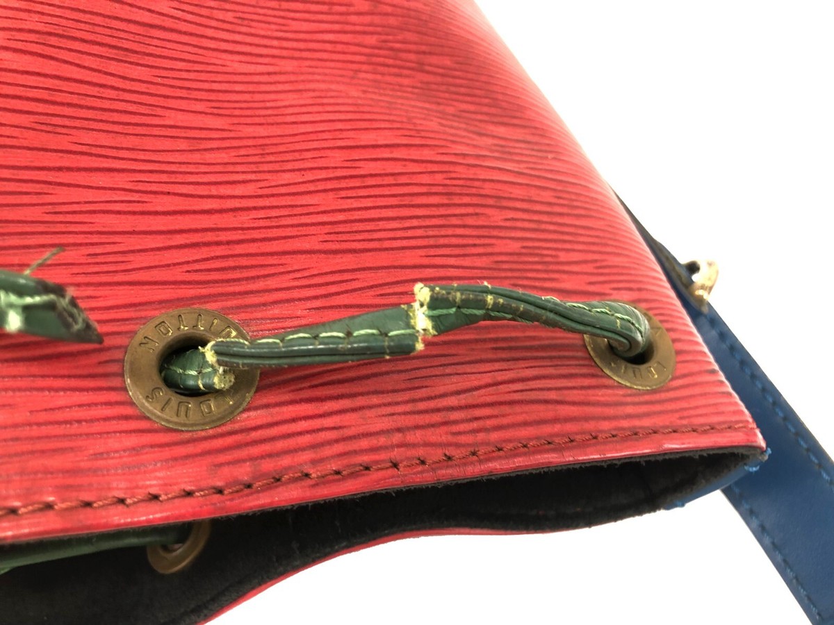Louis Vuitton Epi Noe Tricolor Red Blue Green Drawstring Shoulder