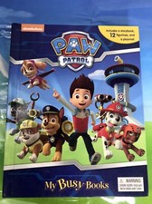 Nickelodeon Paw Patrol My Busy Book w/ 11 Figurines  Playmat