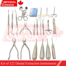 Kit of 122 Dental Extraction Instruments Dentist Forceps Elevators Explo DS-2059