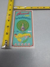 Peacock Brand Firecracker 1+1/2" 50s Label Vintage MINT CONDITION See Pictures