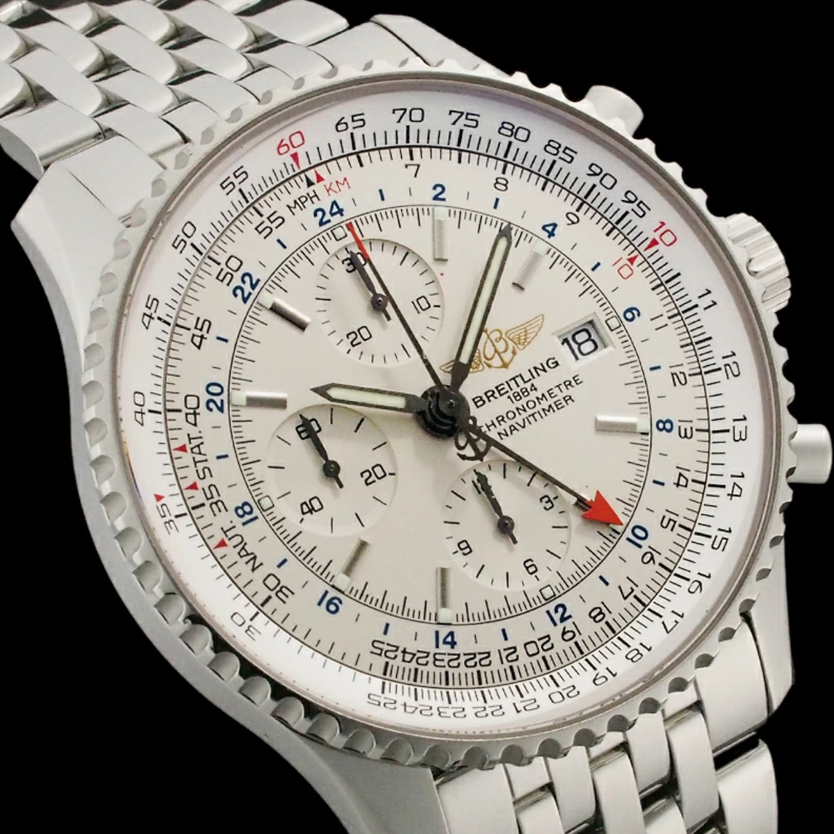 USED Excellent] Breitling Navitimer World Chronograph A24322 Watch