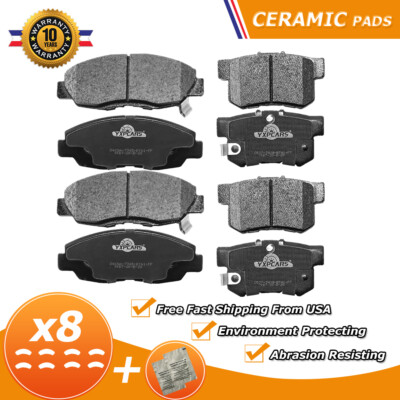 Front & Rear Ceramic Brake Pads for Acura CL Honda 2002-2011 Accord Civic