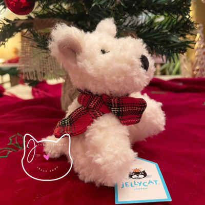 Jellycat Set WINTER WARMER MUNRO Scottie Dog & DECORATION Bundle