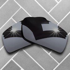 Polarized Black Chrome Mirrored Replacement Lenses for-Oakley Gascan Sunglasses