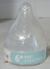 2 PACK MINBIE 6 FastPaced Feeding BREAST LIKE SILICONE TEET PACK NIPPLES Bottle