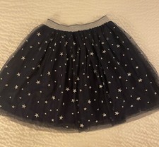 Hanna Anderson Embroidered Stars Tulle Skirt Size 140/10
