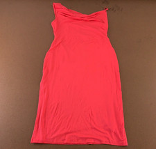 Lulus Women's Size XL My Best Side Pink Asymmetrical Cowl Neck Midi Dress NWT