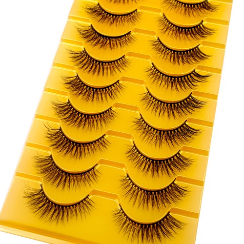 10 3D Handmade Fake Eyelashes Natural Long Wispy Makeup False Lashes Faux Mink - Picture 10 of 25
