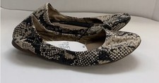 NWT Time And Tru Women  s Scrunch Snake Shoes Ballet Flats Size 8