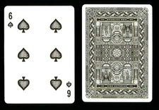 1 x playing card Theory11 High Victorian - 6 of Spades ZT 39
