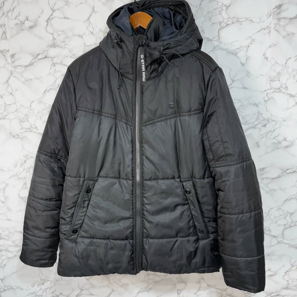 Abrigo acolchado G-Star Raw para hombre talla L repelente al agua con capucha Foto 2 de 4