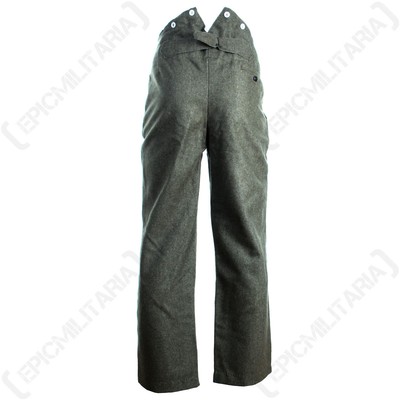 German WW2 Army M40 Field Grey Wool Trousers - Repro Pants Uniform 