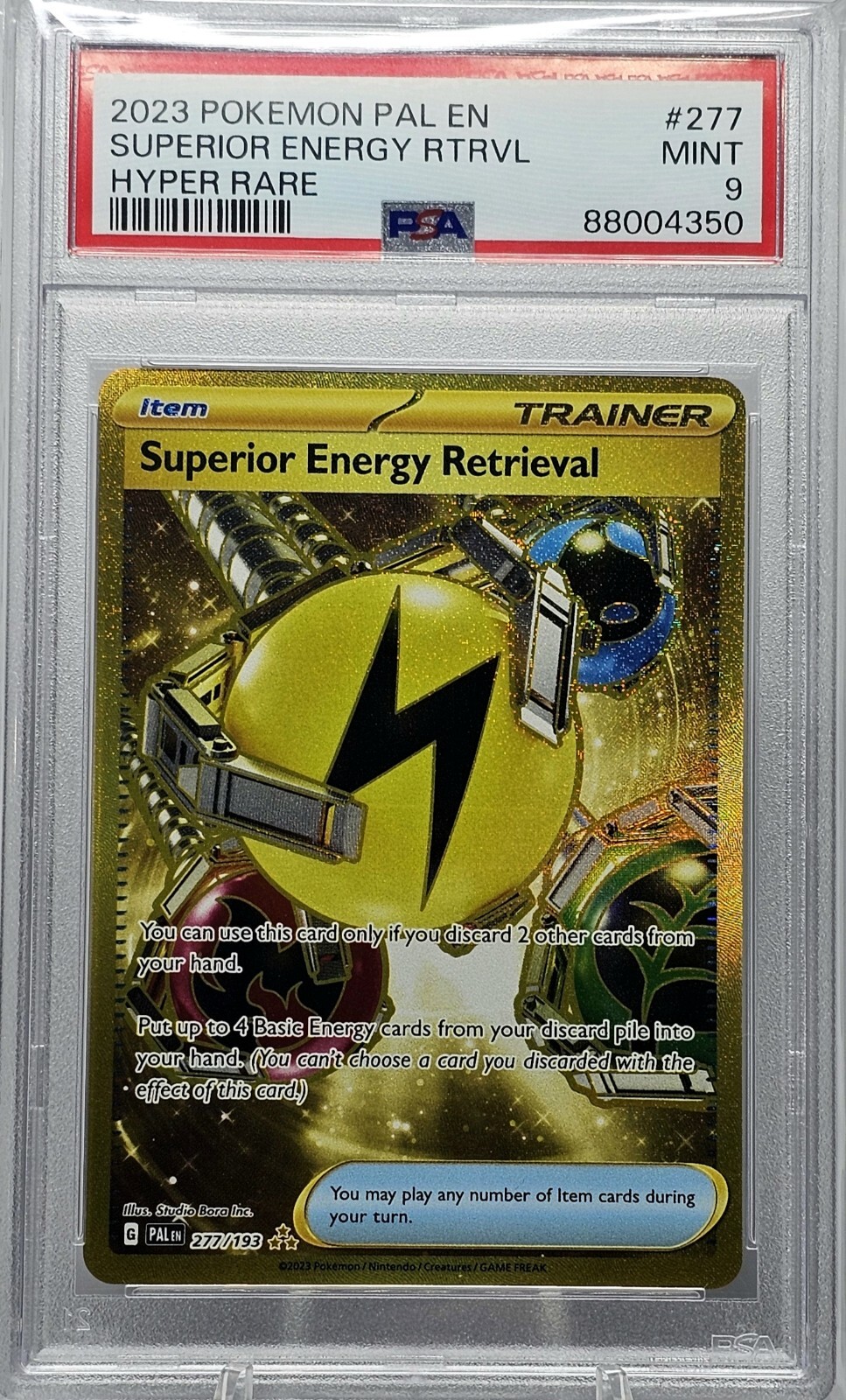 Pokémon Superior Energy Retrieval Scarlet & Violet  Paldea Evolved 277/193 PSA 9