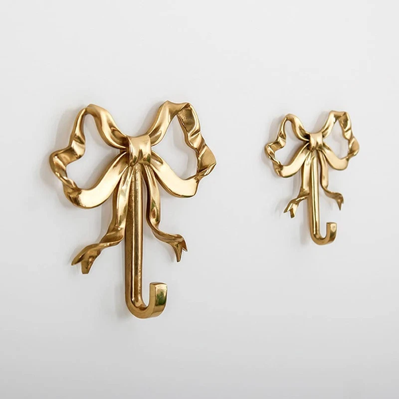 Decor Hook Bow-Knot Brass Hook Wall Hooks for Hanging Hook for Coat Hat  Towel