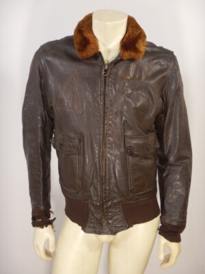 Vintage 1963 G-1 Flight Jacket 7823B (WEP) Irvin Foster DISTRESSED Size 42
