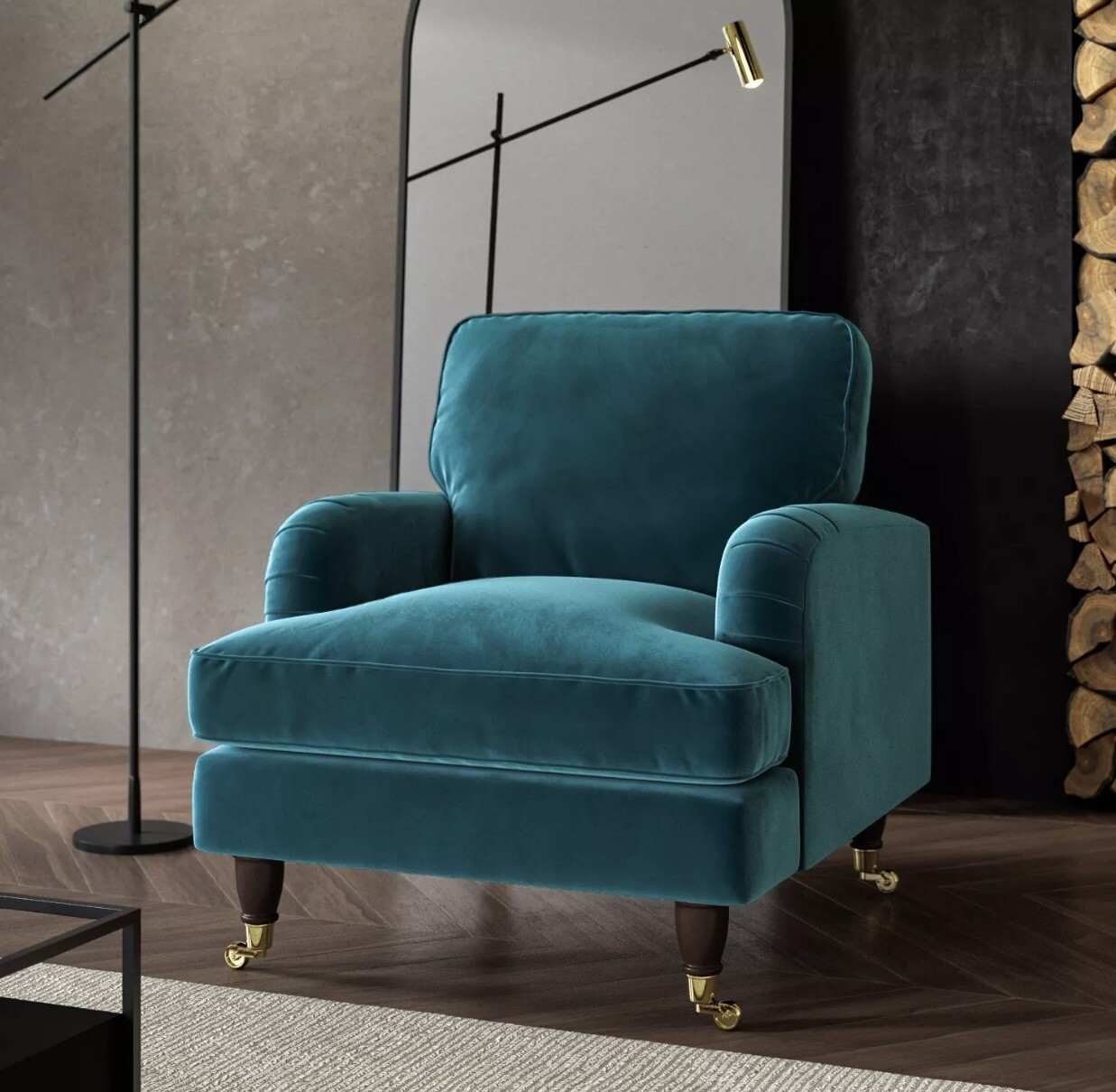 Blue Velvet Armchair eBay